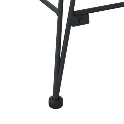 Krzesło barowe 2 szt. Naturalny 55 x 52 x 92 cm Rattan i żelazo