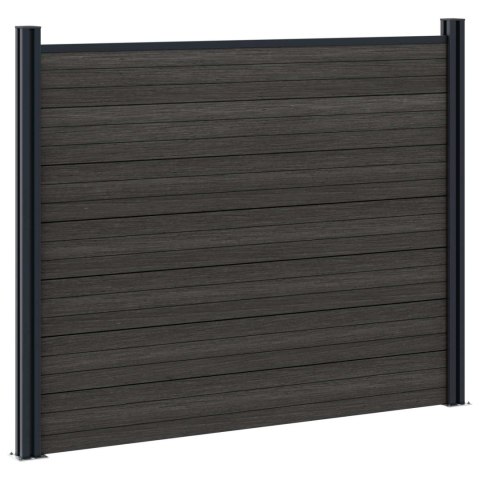 Panel ogrodzeniowy WPC i aluminium Czarny