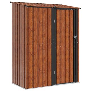 VidaXL Schowki ogrodowe Brązowy 153,5 x 86 x 200 cm Metal
