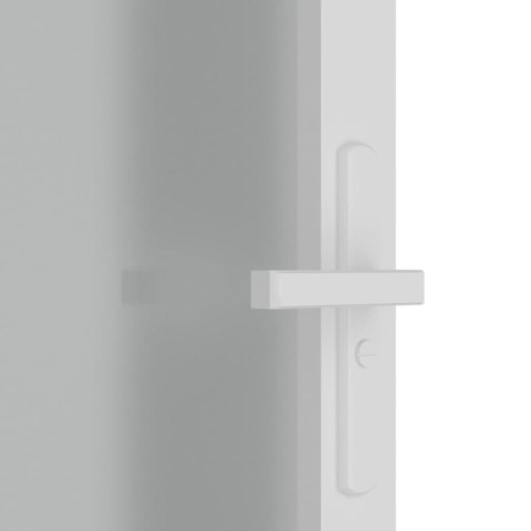 Drzwi wewnętrzne, 76x201,5 cm, białe, matowe szkło i aluminium