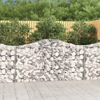 VidaXL Kosze gabionowe, 4 szt, 200x30x100/120 cm, galwanizowane żelazo
