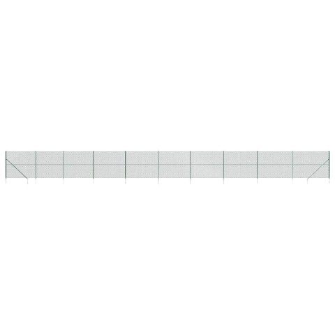 Ogrodzenie z siatki, z kotwami, zielone, 2x25 m