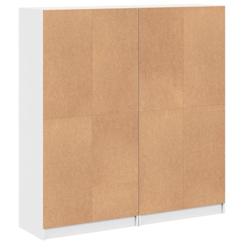 Biblioteczka z drzwiczkami, biała, 136x37x142 cm