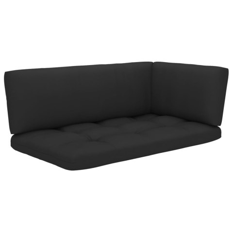 Sofa 2-osobowa z palet, z poduszkami, szara, drewno sosnowe