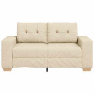 VidaXL Sofa dwuosobowa Kremowy 160 cm tkanina