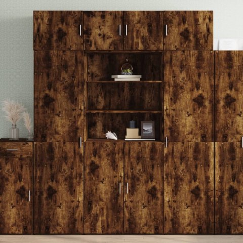 Szafka, przydymiony dąb, 80x42,5x225 cm materiał drewnopochodny