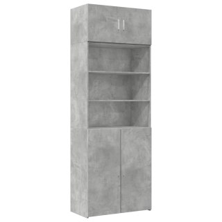 VidaXL Szafka, szarość betonu, 80x42,5x225 cm, materiał drewnopochodny
