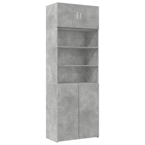 Szafka, szarość betonu, 80x42,5x225 cm, materiał drewnopochodny