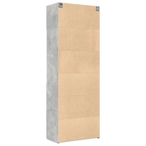 Szafka, szarość betonu, 80x42,5x225 cm, materiał drewnopochodny