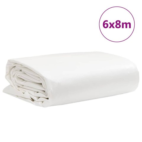 Plandeka, biała, 6x8 m, 650 g/m²