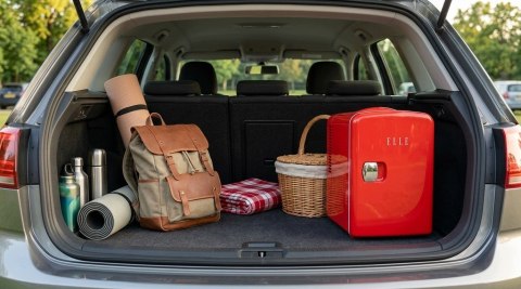 Mini lodówka ELLE Home ESDAF101RDEU 4L czerwona