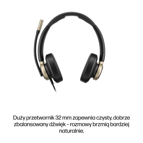 Słuchawki przewodowe HP Poly Mission 825 Stereo USB Wired Headset