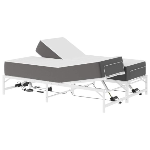 Elektro Regulowany Stelaż Łóżka Biały 137 x 190 cm Stal