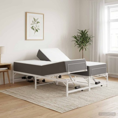 Elektro Regulowany Stelaż Łóżka Biały 150 x 200 cm Stal