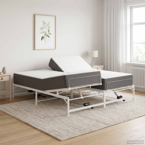 Elektro Regulowany Stelaż Łóżka Biały 180 x 200 cm Stal