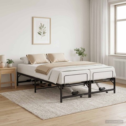 Elektro Regulowany Stelaż Łóżka Czarny 140 x 200 cm Stal