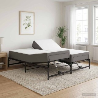 Elektro Regulowany Stelaż Łóżka Czarny 180 x 200 cm Stal