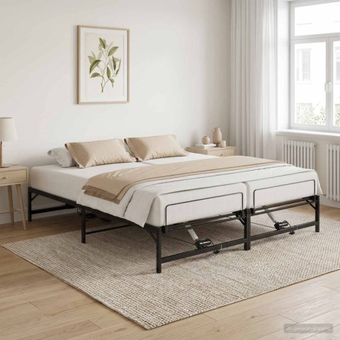 Elektro Regulowany Stelaż Łóżka Czarny 96 x 200 cm Stal