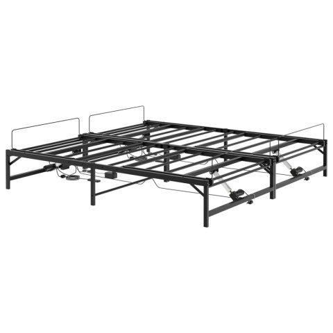 Elektro Regulowany Stelaż Łóżka Czarny 96 x 200 cm Stal