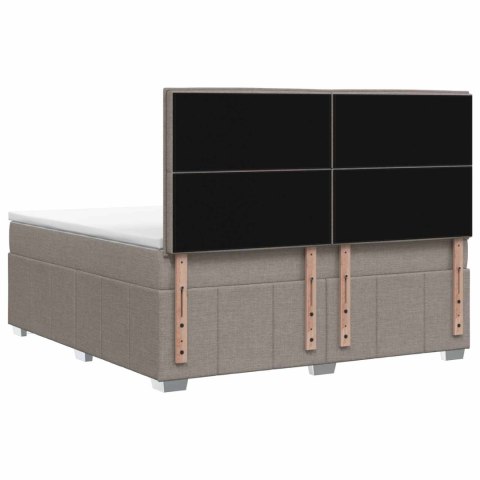 Łóżko z box spring LED z materacem Ciemnoszary 140 x 190 cm