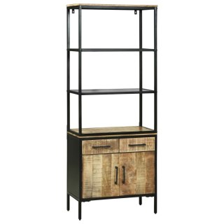 Highboard z szufladą Brązowy 70 x 35 x 180 cm Drewno z mango