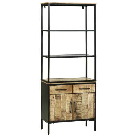 Highboard z szufladą Brązowy 70 x 35 x 180 cm Drewno z mango