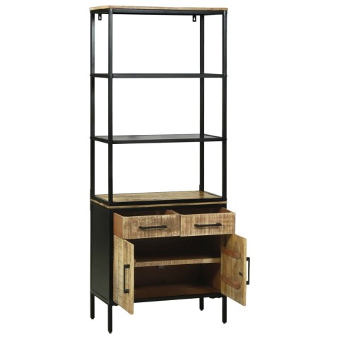 Highboard z szufladą Brązowy 70 x 35 x 180 cm Drewno z mango