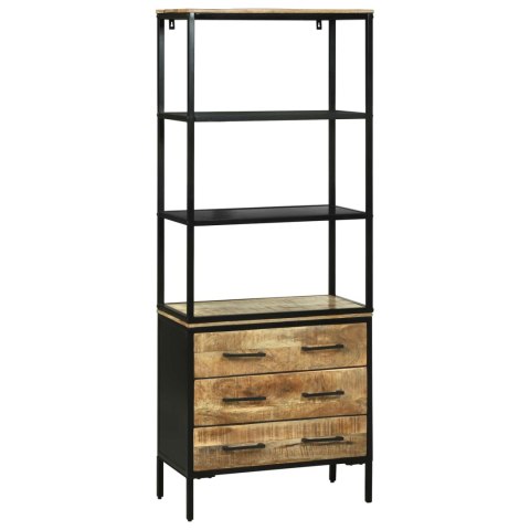 Highboard z szufladą Brązowy 70 x 35 x 180 cm Drewno z mango