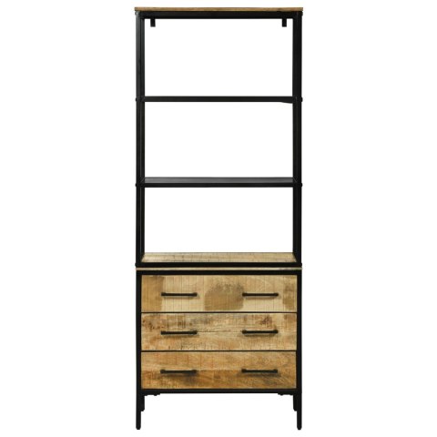 Highboard z szufladą Brązowy 70 x 35 x 180 cm Drewno z mango
