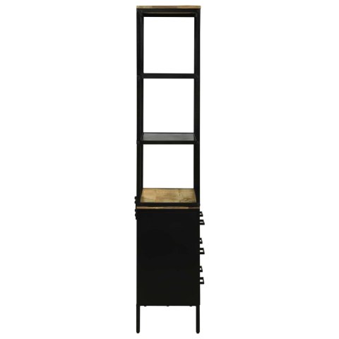 Highboard z szufladą Brązowy 70 x 35 x 180 cm Drewno z mango