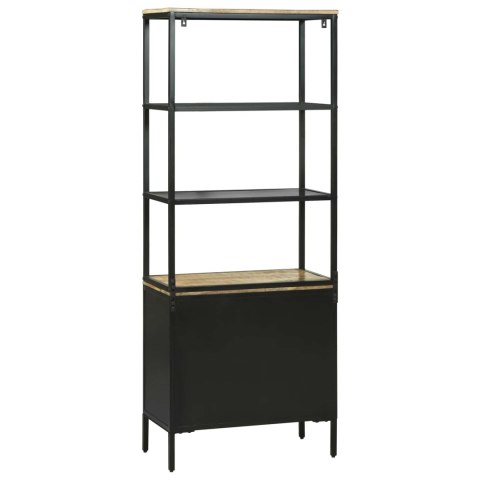 Highboard z szufladą Brązowy 70 x 35 x 180 cm Drewno z mango