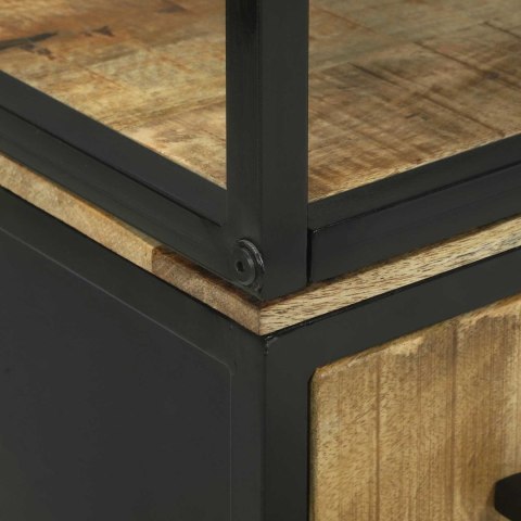 Highboard z szufladą Brązowy 70 x 35 x 180 cm Drewno z mango