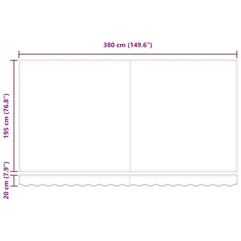 Markiza wysuwana Żółty 400 x 200 cm tkanina