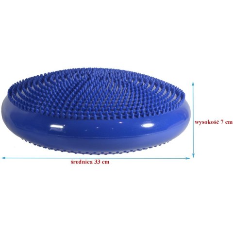 DYSK PODUSZKA SENSOMOTORYCZNA Z POMPKĄ 33CM NIEBIESKI ENERO FIT