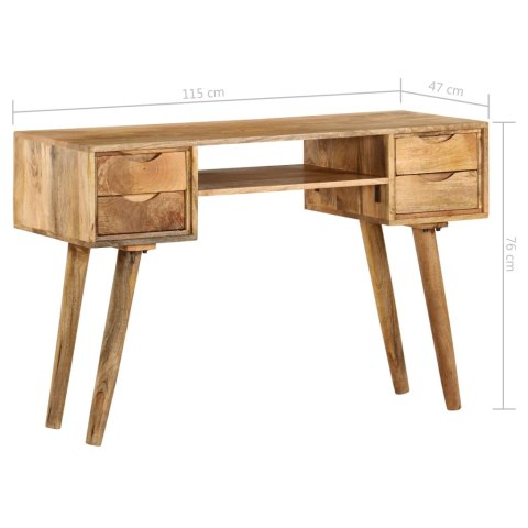 Biurko z litego drewna mango, 115 x 47 x 76 cm