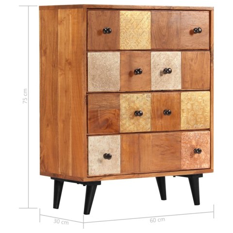 Komoda z litego drewna akacjowego, 60x30x75 cm