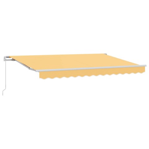 Markiza wysuwana piaskowy 3 x 2,5 m Poliester i aluminium