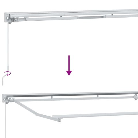 Rama manualnej markizy Z regulacją Biały 3 x 2,5 m Stal