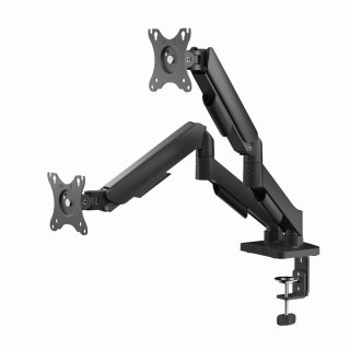 GEMBIRD BIURKOWE RAMIĘ NA DWA MONITORY Z PORTAMI USB (REGULOWANE), OD 17" DO 32", OBCIĄŻENIE DO 9 KG