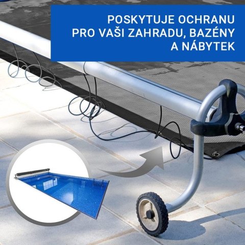 JAGO Plandeka 650 g/m², aluminiowe oczka, czarna, 5 x 6 m