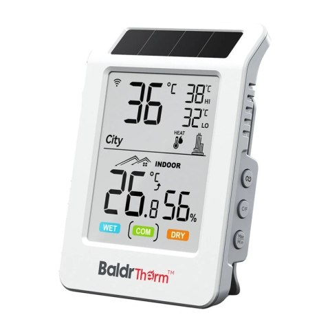 Termohigrometr BALDRTHERM HCS596WB zasilany energią słoneczną Wi-Fi
