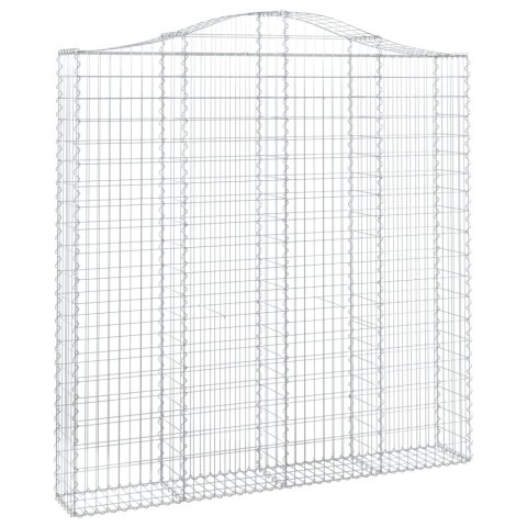 Kosze gabionowe, 5 szt, 200x30x200/220 cm, galwanizowane żelazo