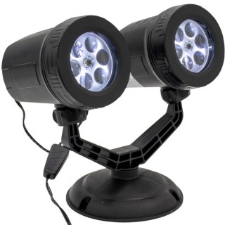 PROJEKTOR PODWÓJNY RZUTNIK LED PŁATKI ŚNIEGU