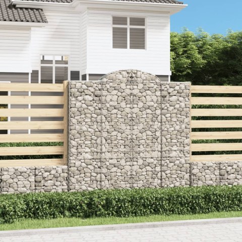 Kosze gabionowe, 10 szt, 200x50x200/220cm, galwanizowane żelazo