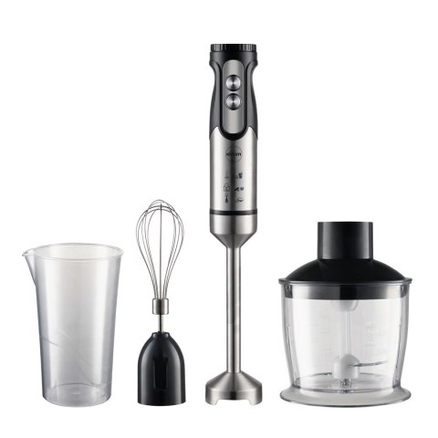 ELDOM BLENDER WIELOFUNKCYJNY BL250 VEXI 800W CZARNO-SREBRNY METALOWA KOŃCÓWKA DO ROZDRABNIANIA, POJEMNIK Z NOŻEM SIEKAJĄCYM O