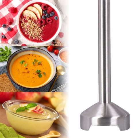 ELDOM BLENDER WIELOFUNKCYJNY BL250 VEXI 800W CZARNO-SREBRNY METALOWA KOŃCÓWKA DO ROZDRABNIANIA, POJEMNIK Z NOŻEM SIEKAJĄCYM O