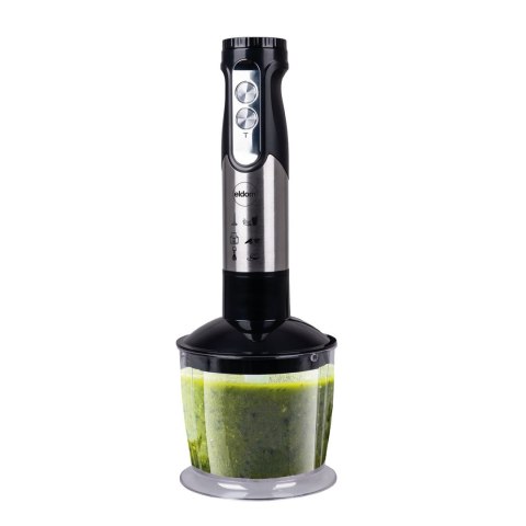 ELDOM BLENDER WIELOFUNKCYJNY BL250 VEXI 800W CZARNO-SREBRNY METALOWA KOŃCÓWKA DO ROZDRABNIANIA, POJEMNIK Z NOŻEM SIEKAJĄCYM O