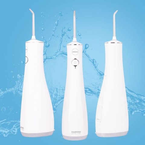 ELDOM IRYGATOR RY200B 230 ML AKUMULATOROWY,BIAŁY, CZAS PRACY 60 MIN. CZAS ŁADOWANIA OK. 6 H, IPX7, ETUI PODRÓŻNE, PRZEWÓD USB