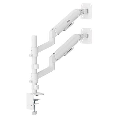 ERGO OFFICE UCHWYT NA 2 MONITORY, SPRĘŻYNA GAZOWA, 17"-32", 1-10KG, BIAŁY MAT ER-692 W