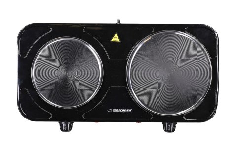 ESPERANZA KUCHENKA ELEKTRYCZNA YELLOWSTONE 1500W + 1000W CZARNA EKH014K (WYPRZEDAŻ)